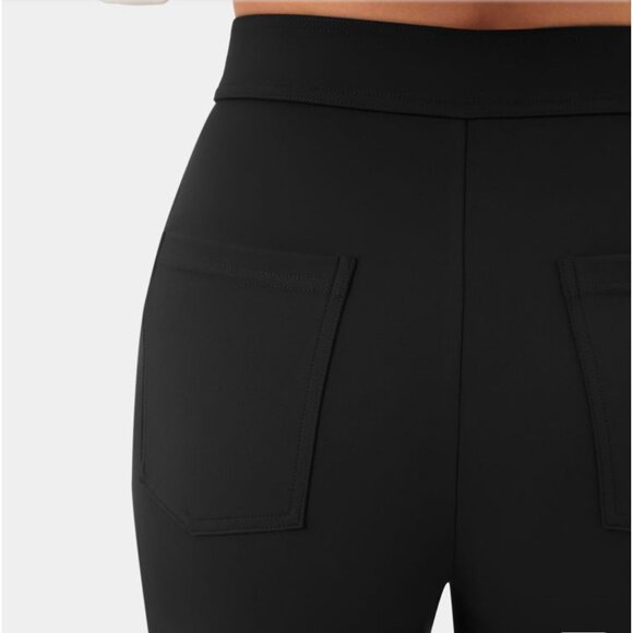 HALARA Black Straight Leg Pants with Elastic Waistband - Picture 7 of 11